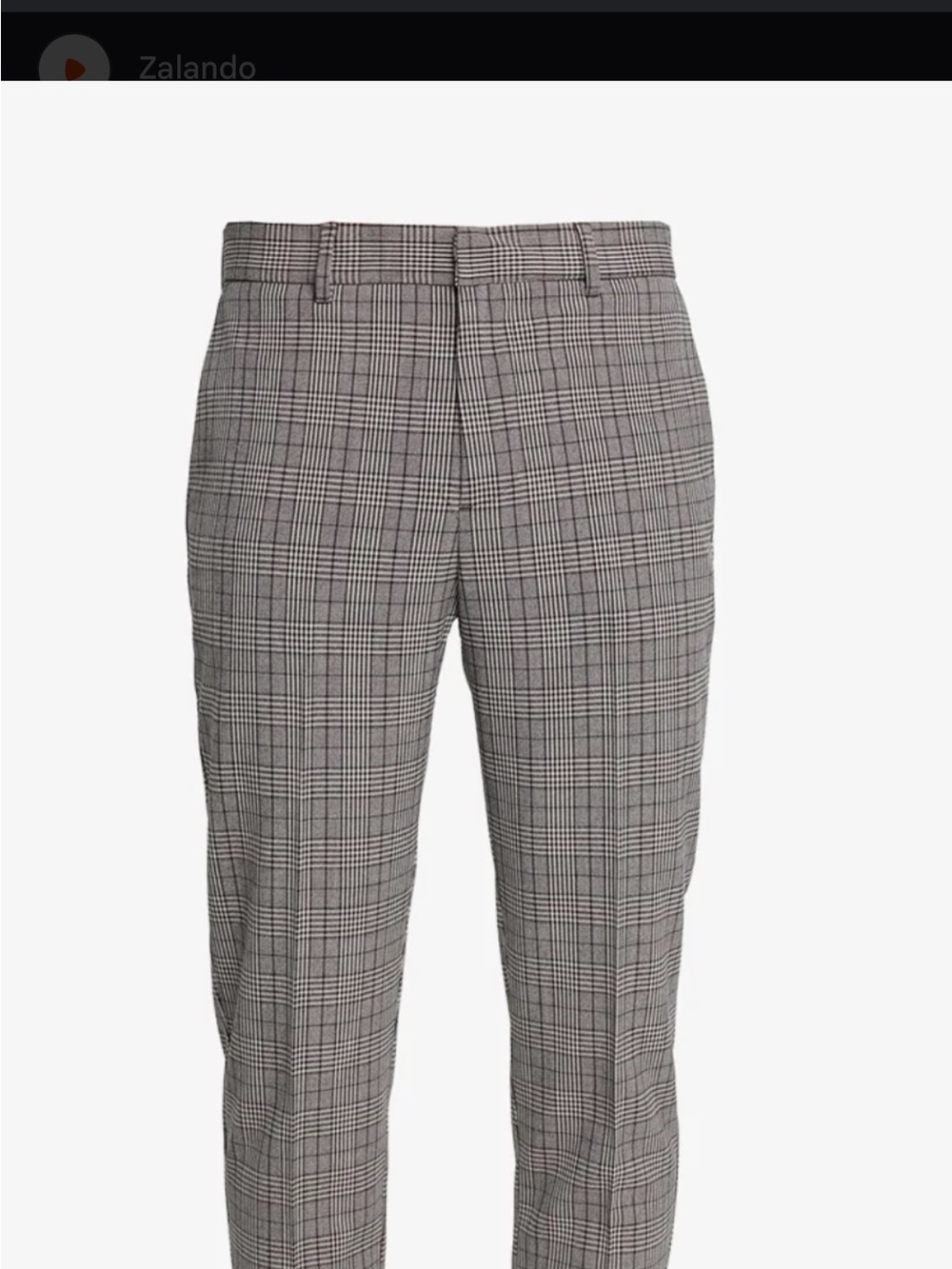 New Look Men's Plaid Chinos in Gray and Brown